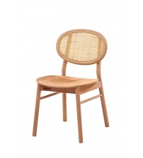 Masifart Albino İnce Hasırlı Miami Sandalye Cilasız Ham