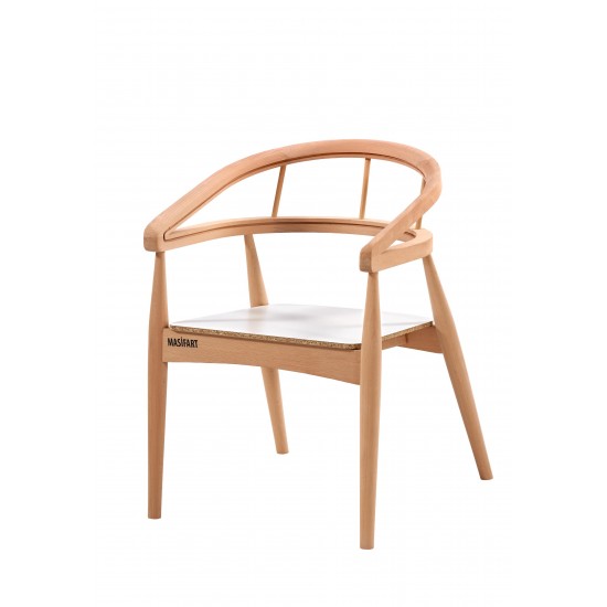 Masifart Angy Gazel Sandalye Cilasız Ham