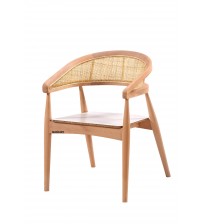 Masifart Canditia İnce Hasırlı Gazel Sandalye Cilasız Ham