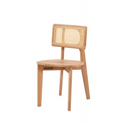 Masifart Fabrici Hasırlı Zion Sandalye Cilasız Ham