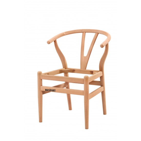 Masifart Justo Danish Sandalye Cilasız Ham