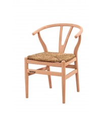 Masifart Lowry Hasırlı Danish Sandalye Cilasız Ham