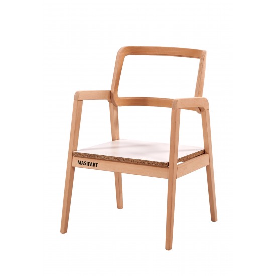 Masifart Miran Bella Sandalye Cilasız Ham