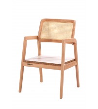 Masifart Orlanda Hasırlı Bella Sandalye Cilasız Ham