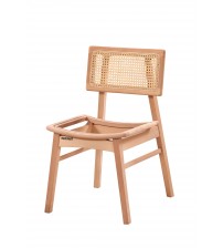 Masifart Seum Hasırlı Alegra Sandalye Cilasız Ham