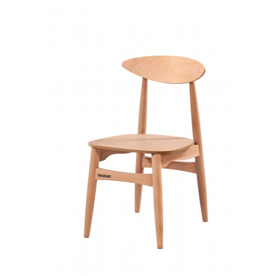 Masifart Tristus Mabel 2 Sandalye Cilasız Ham