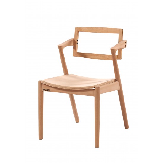 Masifart Abbon Tornalı Zen Sandalye Cilasız Ham