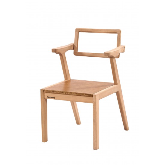 Masifart Albus Zen Sandalye Cilasız Ham