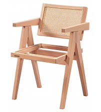 Masifart Cunobel Hasırlı Luna Sandalye Cilasız Ham