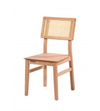 Masifart Lucida Hasırlı Lizbon Sandalye Cilasız Ham