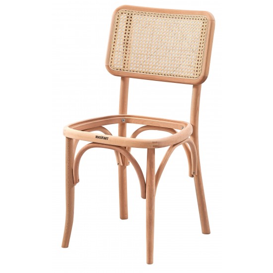 Masifart Sever Hasırlı Sofa Sandalye Cilasız Ham