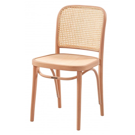 Masifart Aldonna Hasırlı Petek Sandalye Cilasız Ham