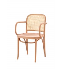 Masifart Antimo Hasırlı Kollu Petek Sandalye Cilasız Ham