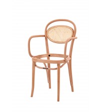 Masifart Klaudi Hasırlı Kollu Döşemeli Güneş Sandalye Cilasız Ham