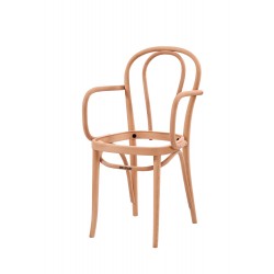 Masifart Avila Vazo Kollu Döşemeli Sandalye Cilasız Ham