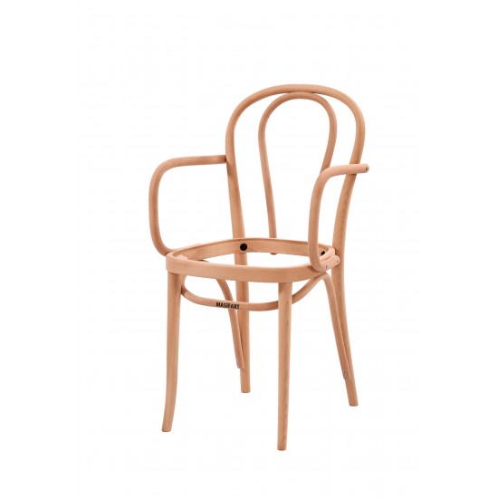 Masifart Avila Vazo Kollu Döşemeli Sandalye Cilasız Ham