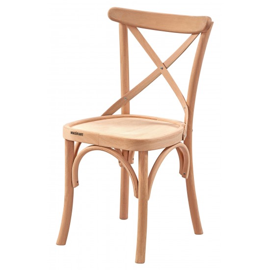 Masifart Lucjusz Tonet Çapraz Sandalye Cilasız Ham