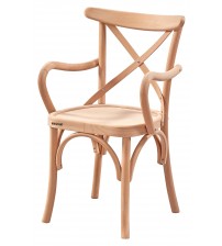 Masifart Moneo Tonet Çapraz Kollu Sandalye Cilasız Ham