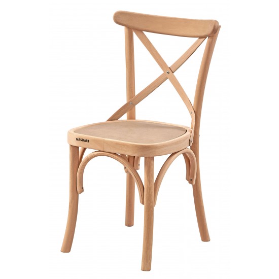 Masifart Ovis Tonet Çapraz Döşemeli Sandalye Cilasız Ham