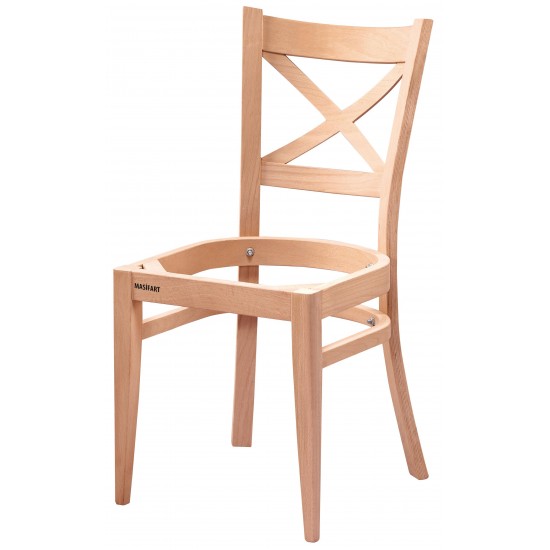 Masifart Agrippi Lüks Çarpı Sandalye Cilasız Ham