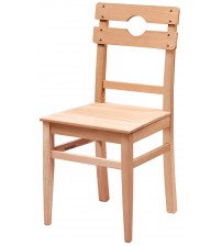 Masifart Gemin Kahveci Sandalye Cilasız Ham