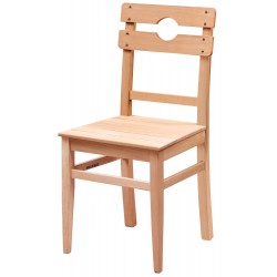 Masifart Gemin Kahveci Sandalye Cilasız Ham