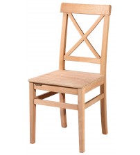 Masifart Gemino Çapraz Izgaralı Sandalye Cilasız Ham