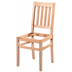 Masifart Durans 4 Çıtalı Döşemeli Sandalye Cilasız Ham