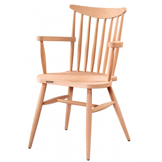 Masifart Ignis Kırlangıç Kollu Sandalye Cilasız Ham