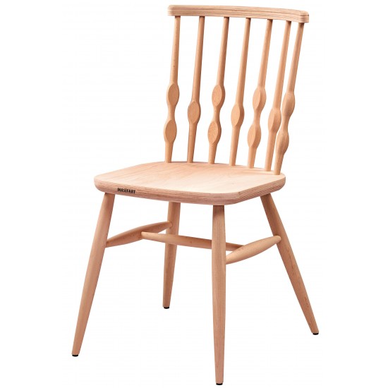 Masifart Sverus Boncuk Sandalye Cilasız Ham