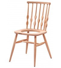 Masifart Allidiah Boncuk Döşemeli Sandalye Cilasız Ham