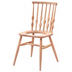 Masifart Allidiah Boncuk Döşemeli Sandalye Cilasız Ham