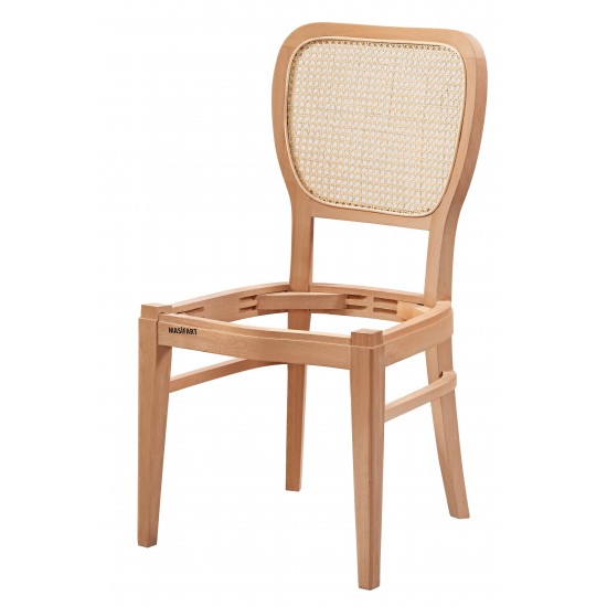 Masifart Adrain Hasırlı Soft Sandalye Cilasız Ham