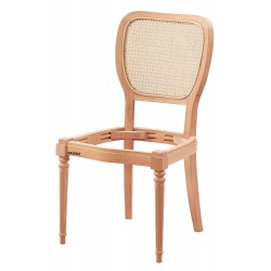 Masifart Rosam Hasırlı Stil Sandalye Cilasız Ham