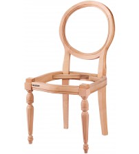 Masifart Spiros Yuvarlak Sandalye Cilasız Ham