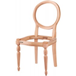 Masifart Spiros Yuvarlak Sandalye Cilasız Ham