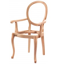 Masifart Clarry Madalyon Kollu Sandalye Cilasız Ham