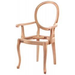 Masifart Clarry Madalyon Kollu Sandalye Cilasız Ham