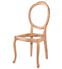 Masifart Duellum Madalyon Oymalı Sandalye Cilasız Ham