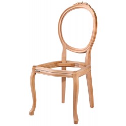 Masifart Duellum Madalyon Oymalı Sandalye Cilasız Ham