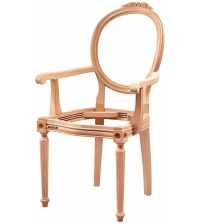 Masifart Acuzio Tornalı Oymalı Kollu Sandalye Cilasız Ham