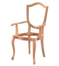 Masifart Fiducia Kupa Kollu Sandalye Cilasız Ham