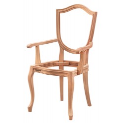 Masifart Fiducia Kupa Kollu Sandalye Cilasız Ham