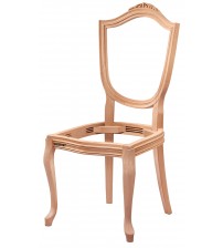 Masifart Castus Kupa Oymalı Sandalye Cilasız Ham