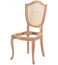 Masifart Cornie Hasırlı Kupa Sandalye Cilasız Ham