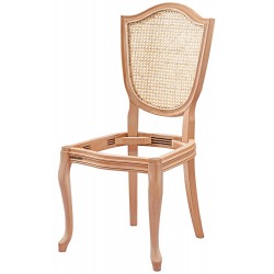 Masifart Cornie Hasırlı Kupa Sandalye Cilasız Ham