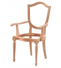 Masifart Rogeli Kupa Tornalı Kollu Sandalye Cilasız Ham