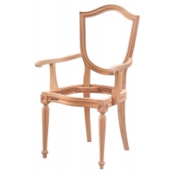 Masifart Rogeli Kupa Tornalı Kollu Sandalye Cilasız Ham