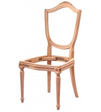 Masifart Solita Kupa Oymalı Tornalı Sandalye Cilasız Ham