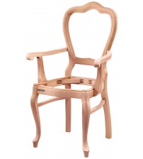 Masifart Roma Klasik Kollu Sandalye Cilasız Ham